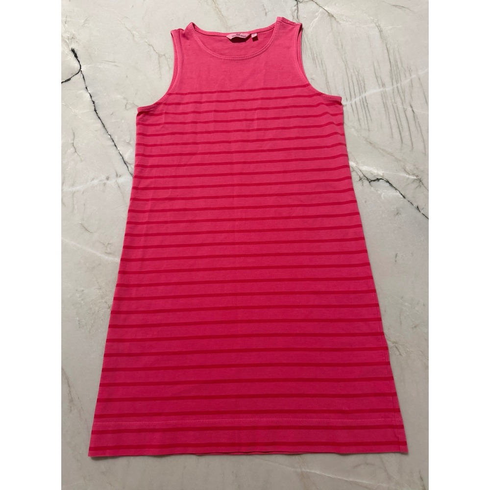 Vineyard Vines Womens Pink Striped Cotton Sleeveless Shift Mini Dress XS